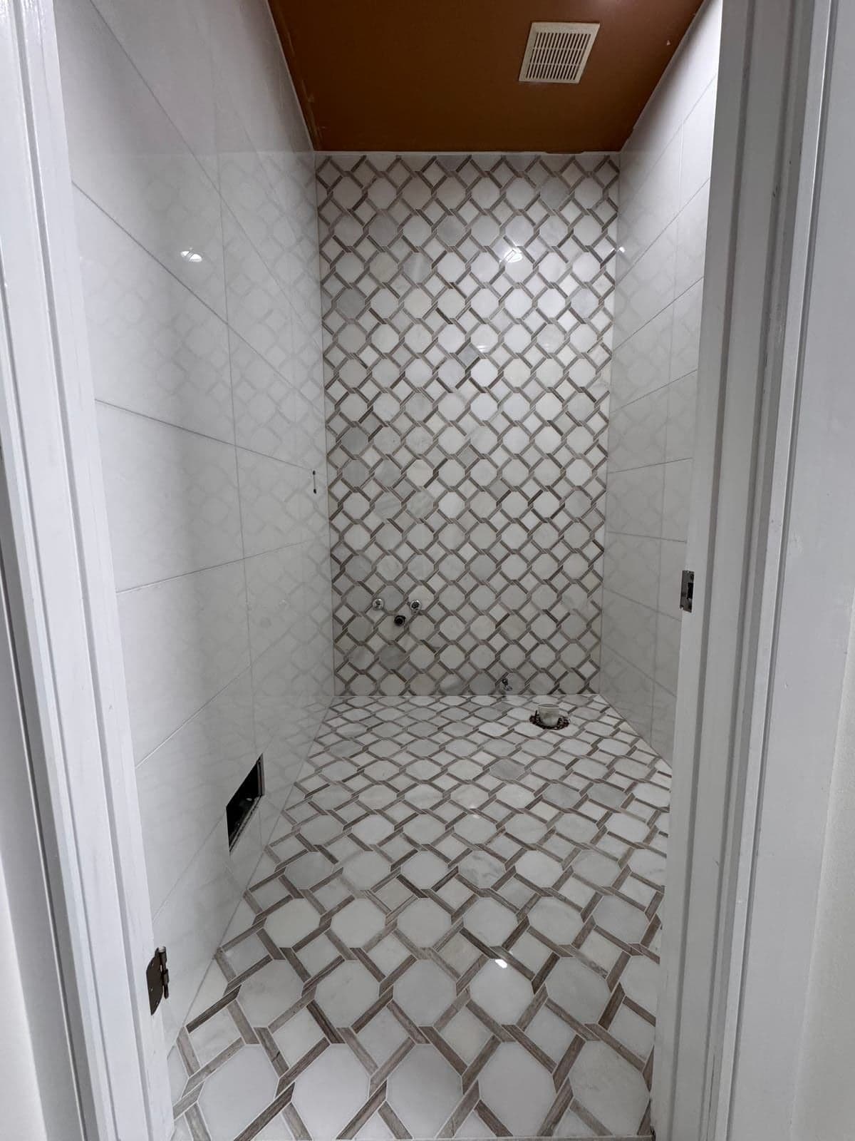 Bathroom shower tile installation